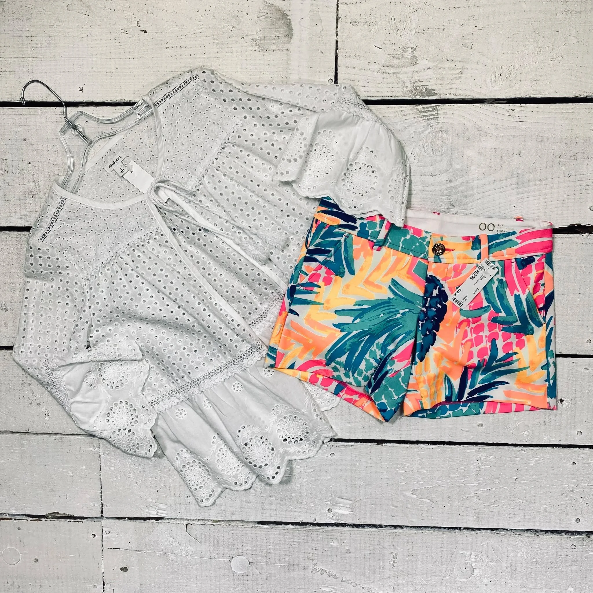 Westport Cardigan Size S, $12.95
Lilly Pulitzer Shorts Size 00, $22.95
