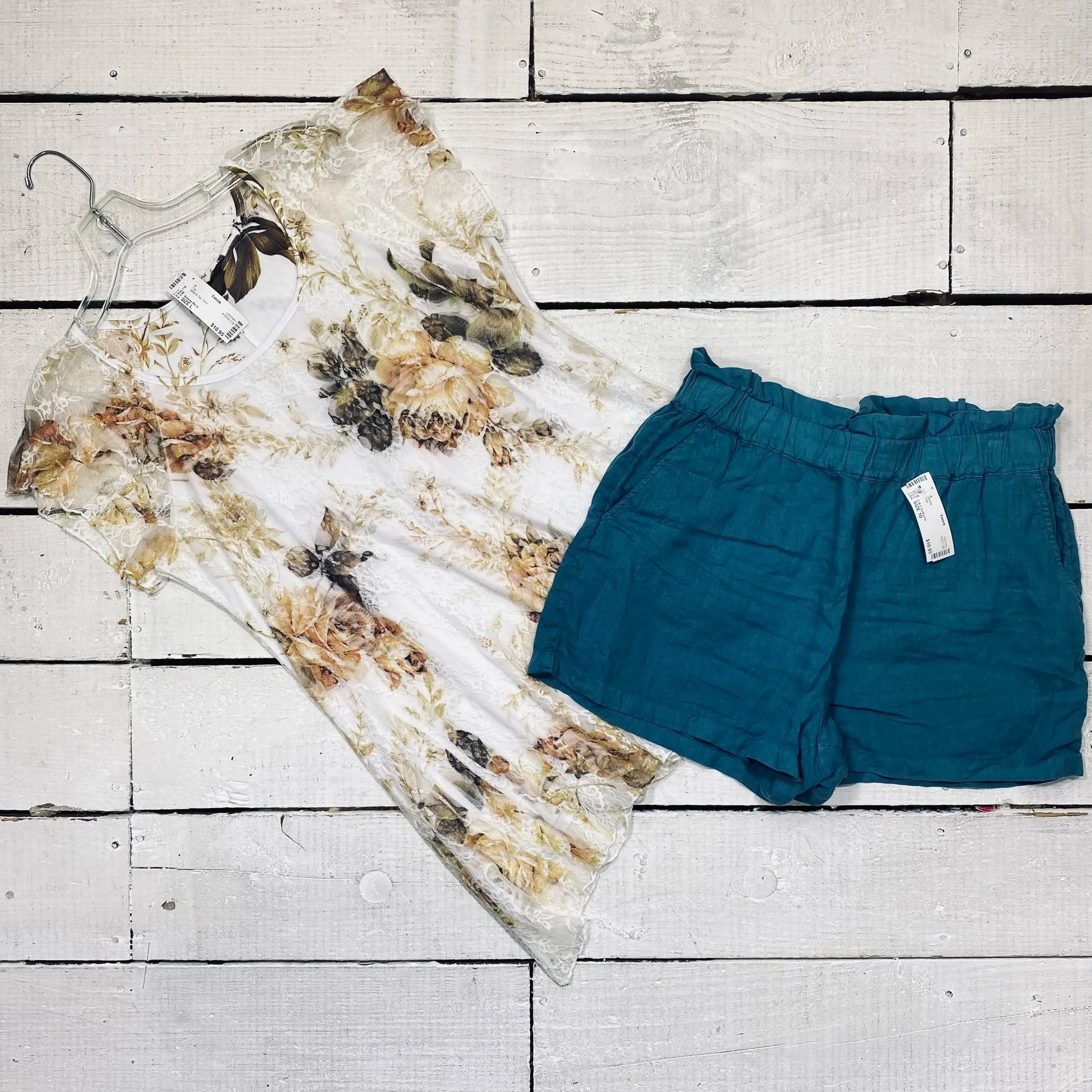 Brittany Black Top Size L, $10.95
C &amp; C California Shorts Size 10, $10.95