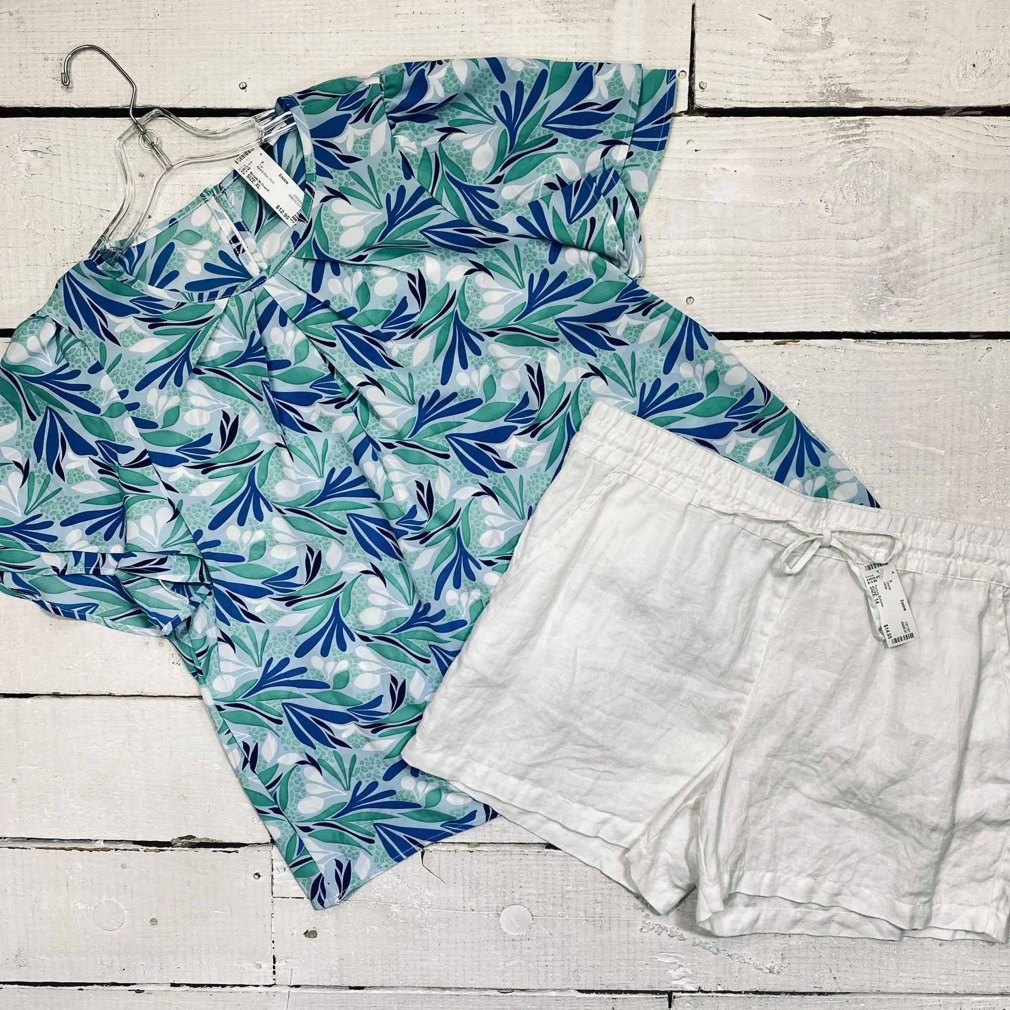 Michelle McDowell Top Size XL, $12.95
Tommy Bahama Shorts Size 14, $14.95