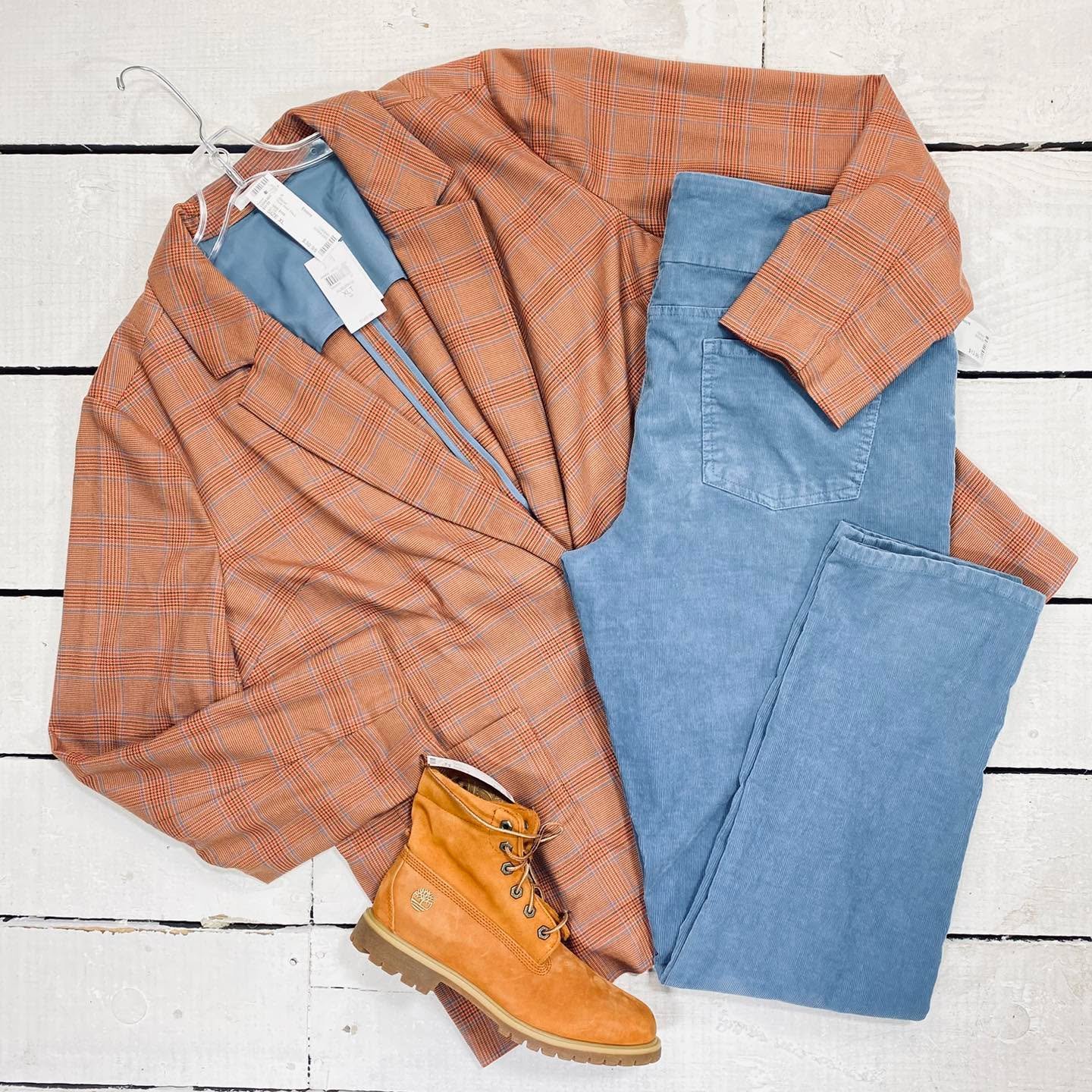 J Jill Blazer Size XL, $30.95
Coldwater Creek Pants Size 16T, $13.99
Timberland Ankle Boot Size 9, $64.99