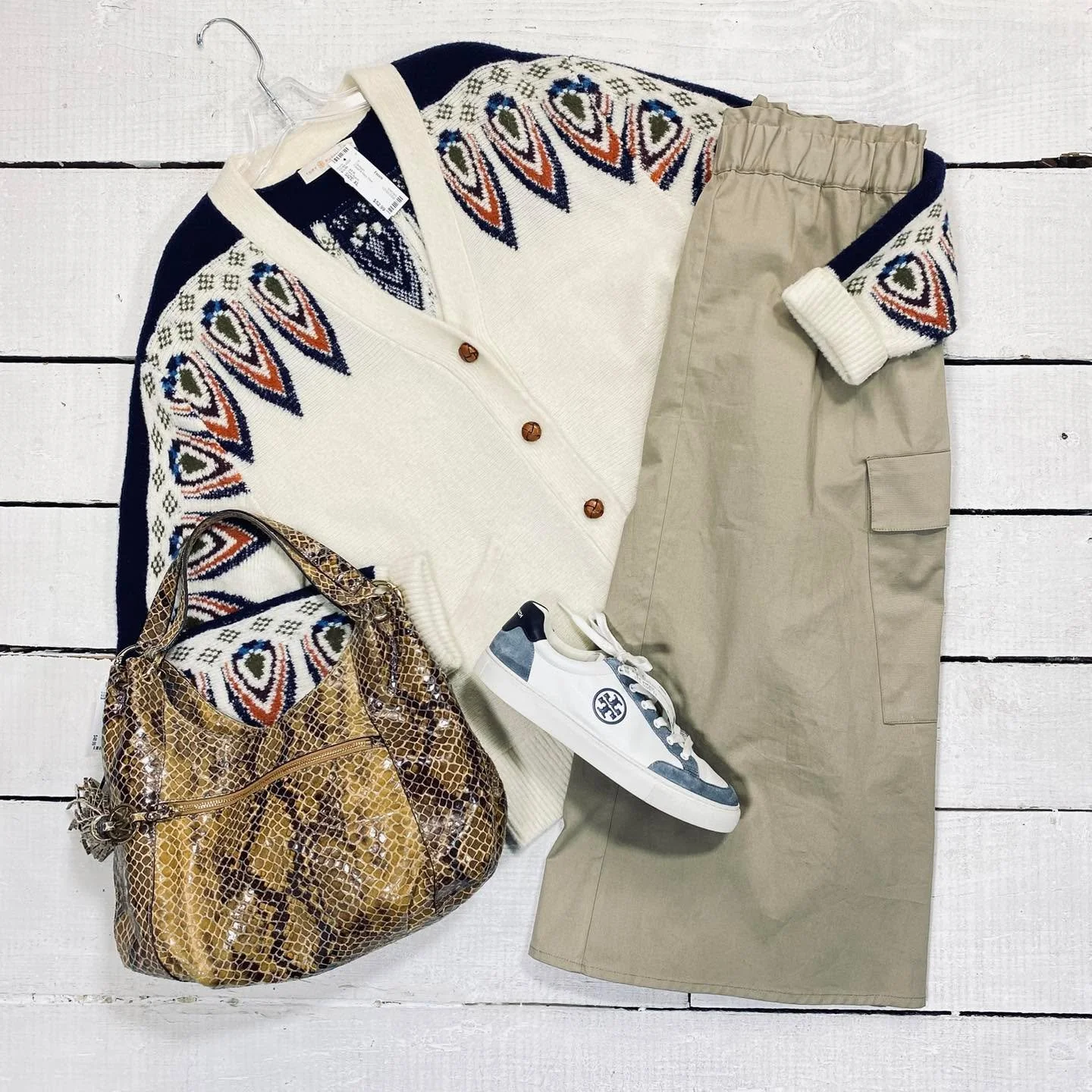 Tory Burch Cardigan Size XL, $52.99
Zara Skirt Size 12/14, $16.99
Tory Burch Tennis Size 11, $115.99
Michael Kors Purse, $48.99