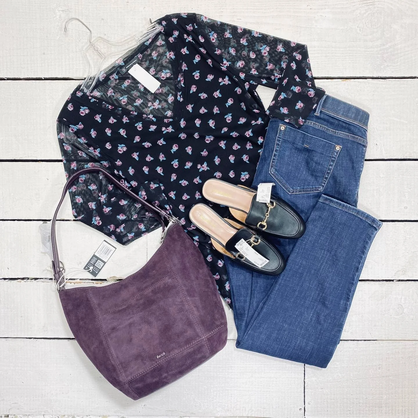 INC Top Size XL, $13.99
J Jill Jeans Size 16T, $25.95
Cushionaire Slides Size 9, $16.99
The Sak Purse, $39.99
