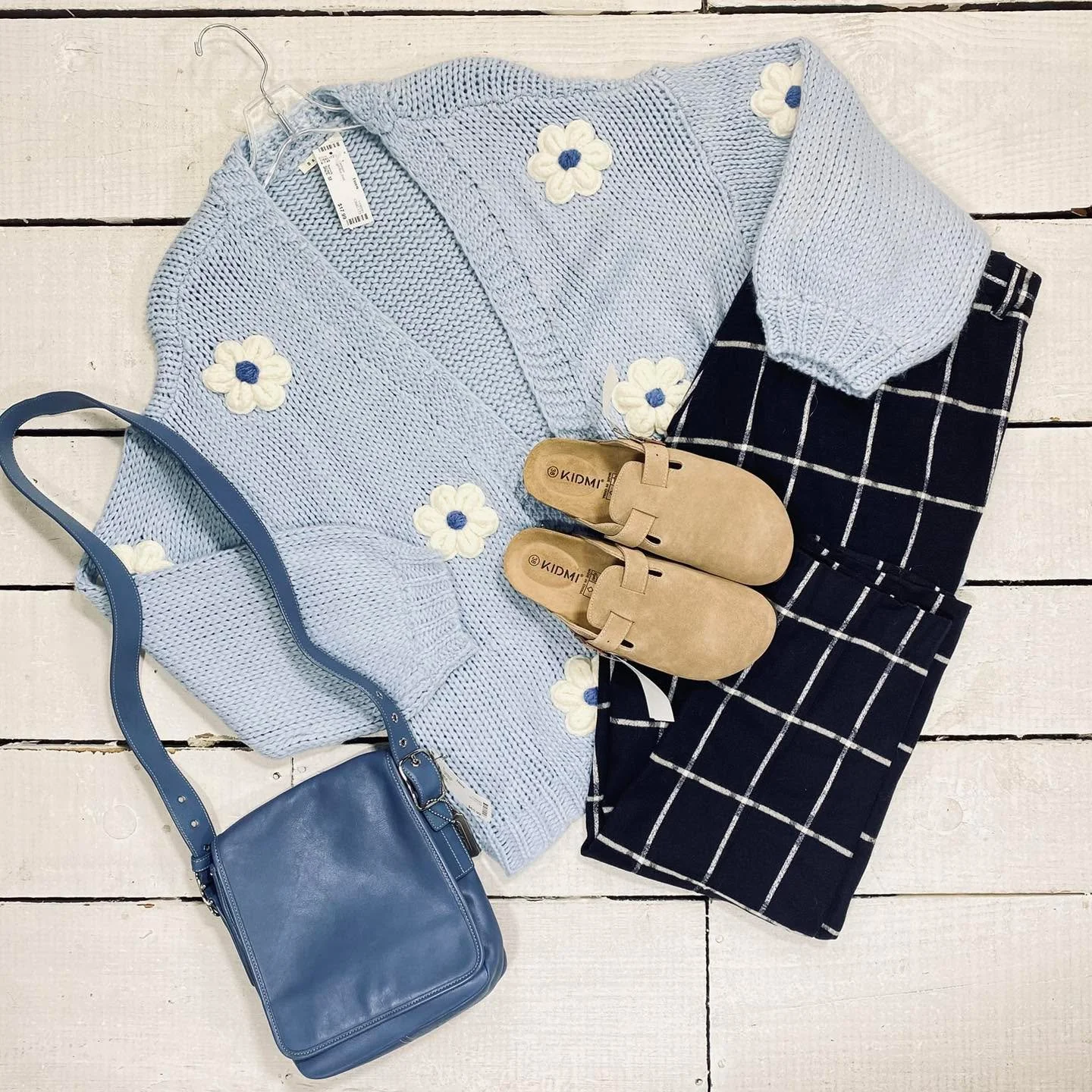 Baevely Cardigan Size M, $17.99
MSGM Pants Size 18, $42.99
KIDMI Slides Size 7.5, $15.99
Coach Crossbody, $65.99