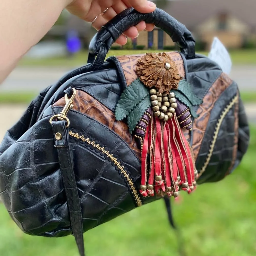 If anyone knows our Jan who&rsquo;s worked at Encore since the beginning of its history, she would have bought this instantly!! ❤️

By Noble Handbags, this is absolutely a show stopper piece, not many people will carry this unique of a bag! Only $42.