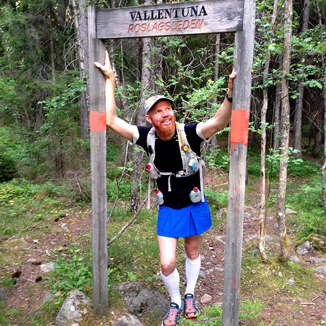 Glädjen när vi hittade Roslagsleden igen efter att ha varit vilse en stund.