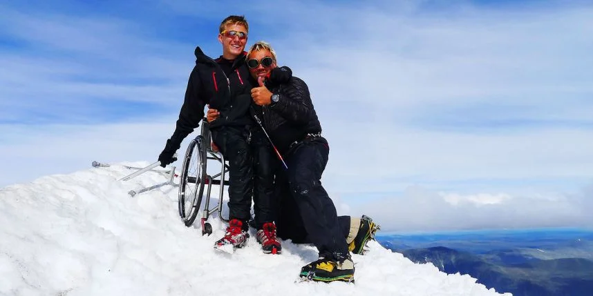 Aron Andersson på Kebnekaise. Bild från aronandersson.se
