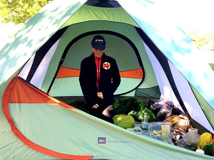 Luckily we brought a bigger tent this time.