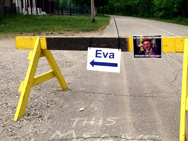 Apparently, this woman named Eva had missed this turn three times last year...