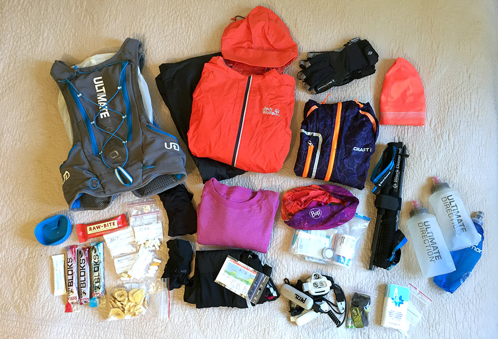 All of the stuff that's inside the race vest!