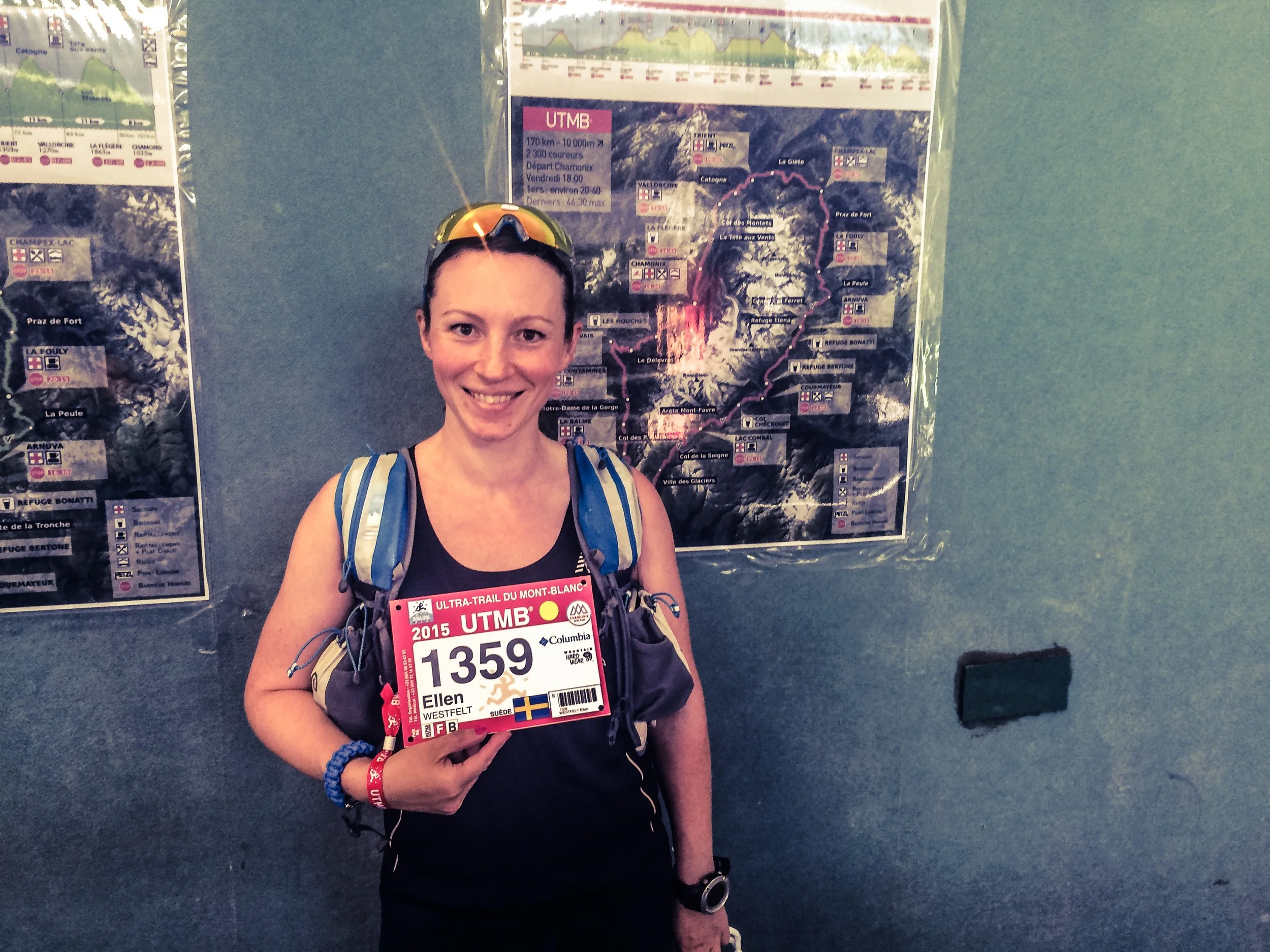 Happy girl with her race bib!