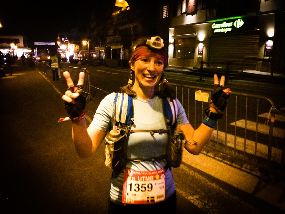 On my way out of town from Les Contamines at 31k. 