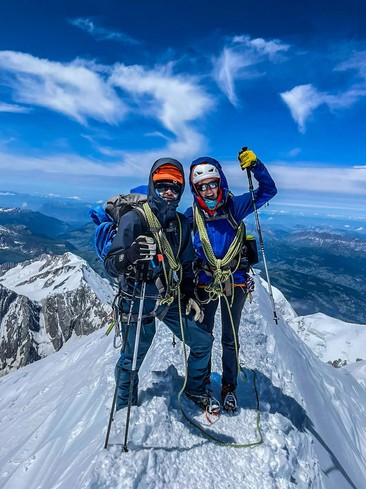 Toppen av Mont Blanc, låga förväntningar och problemlösning