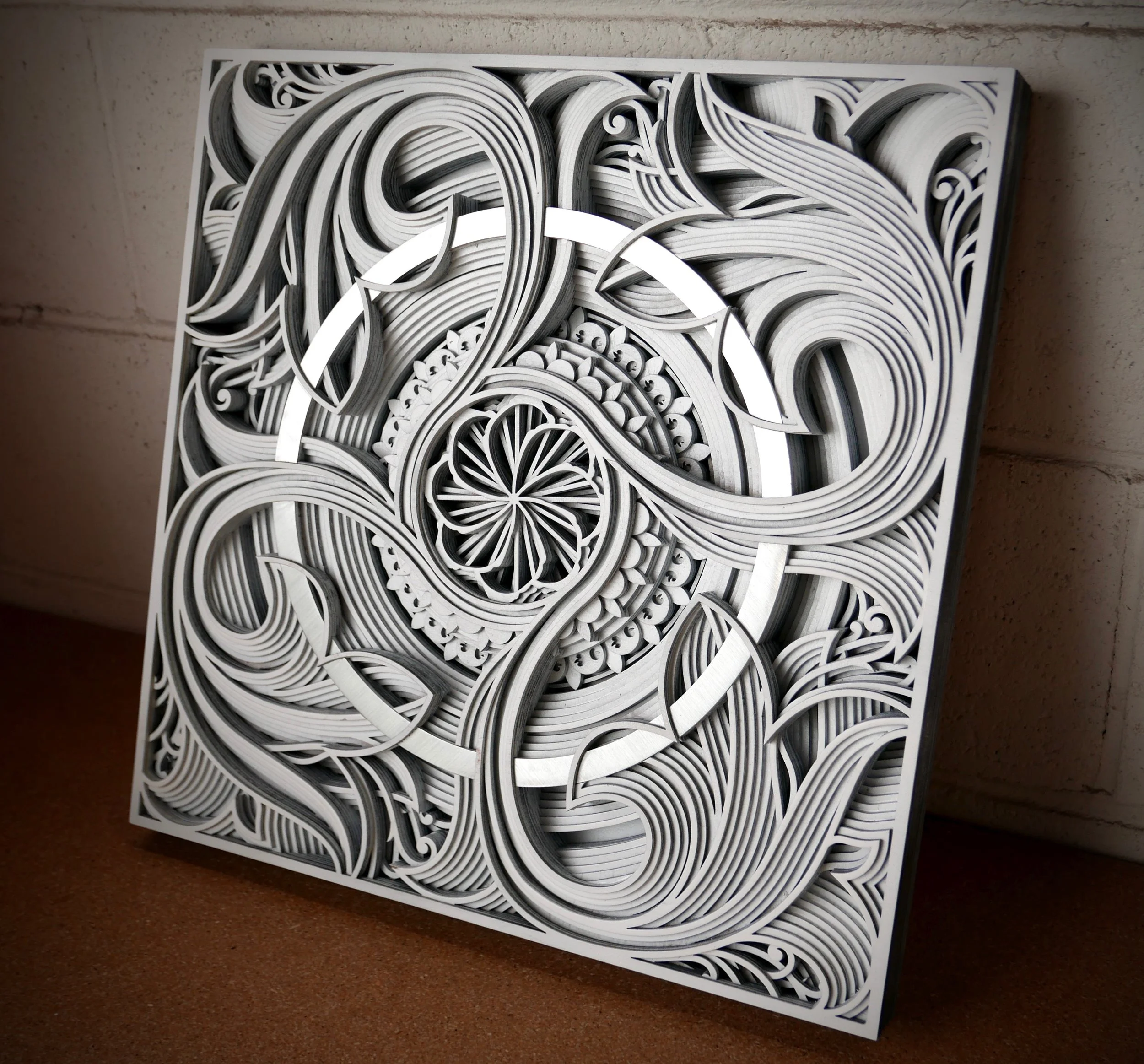 DEMETER (artist proof) 17" x 17" plywood, aluminum, paint 2017