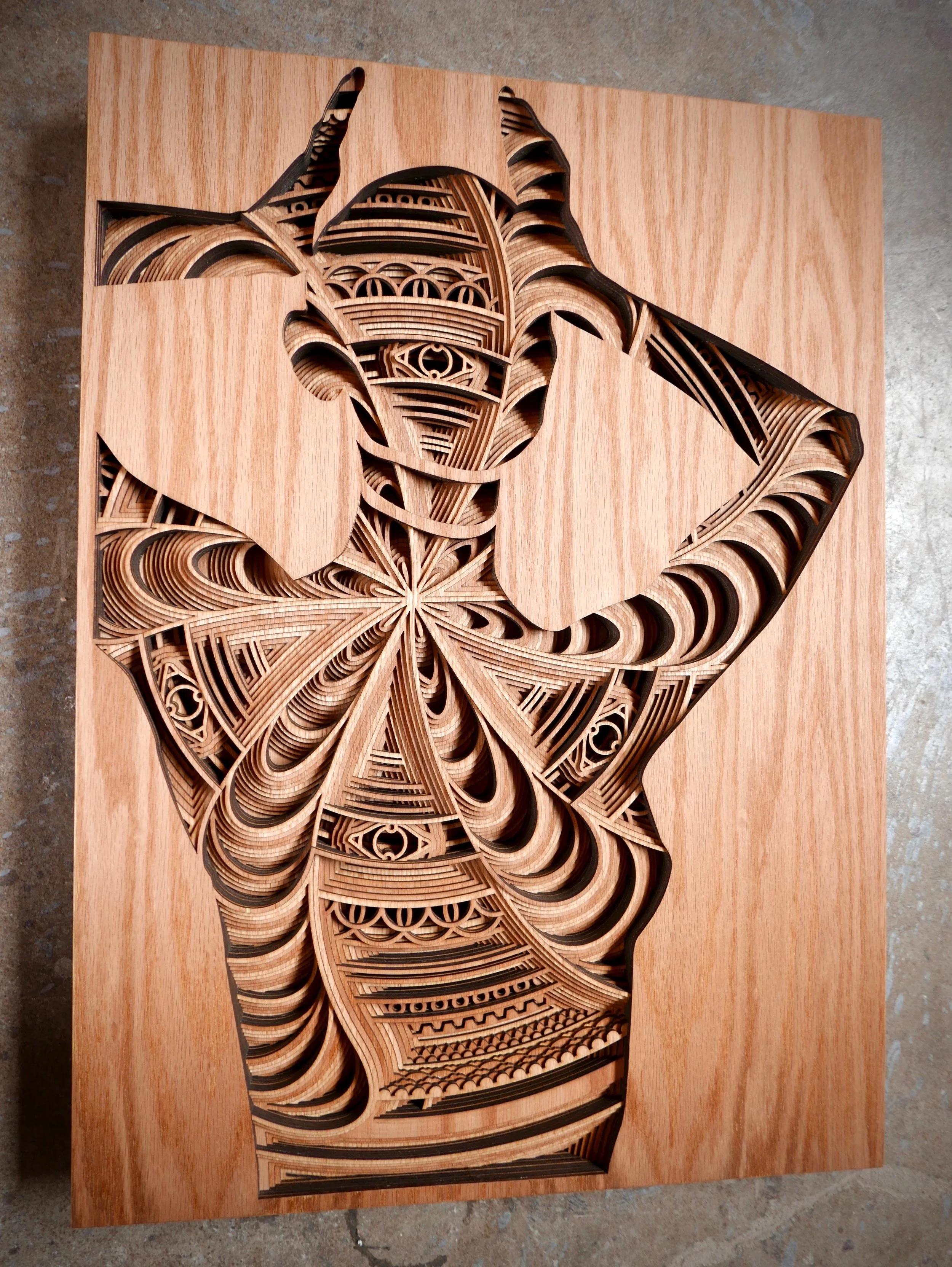 ARTEMIS 31" x 21" red oak plywood 2017