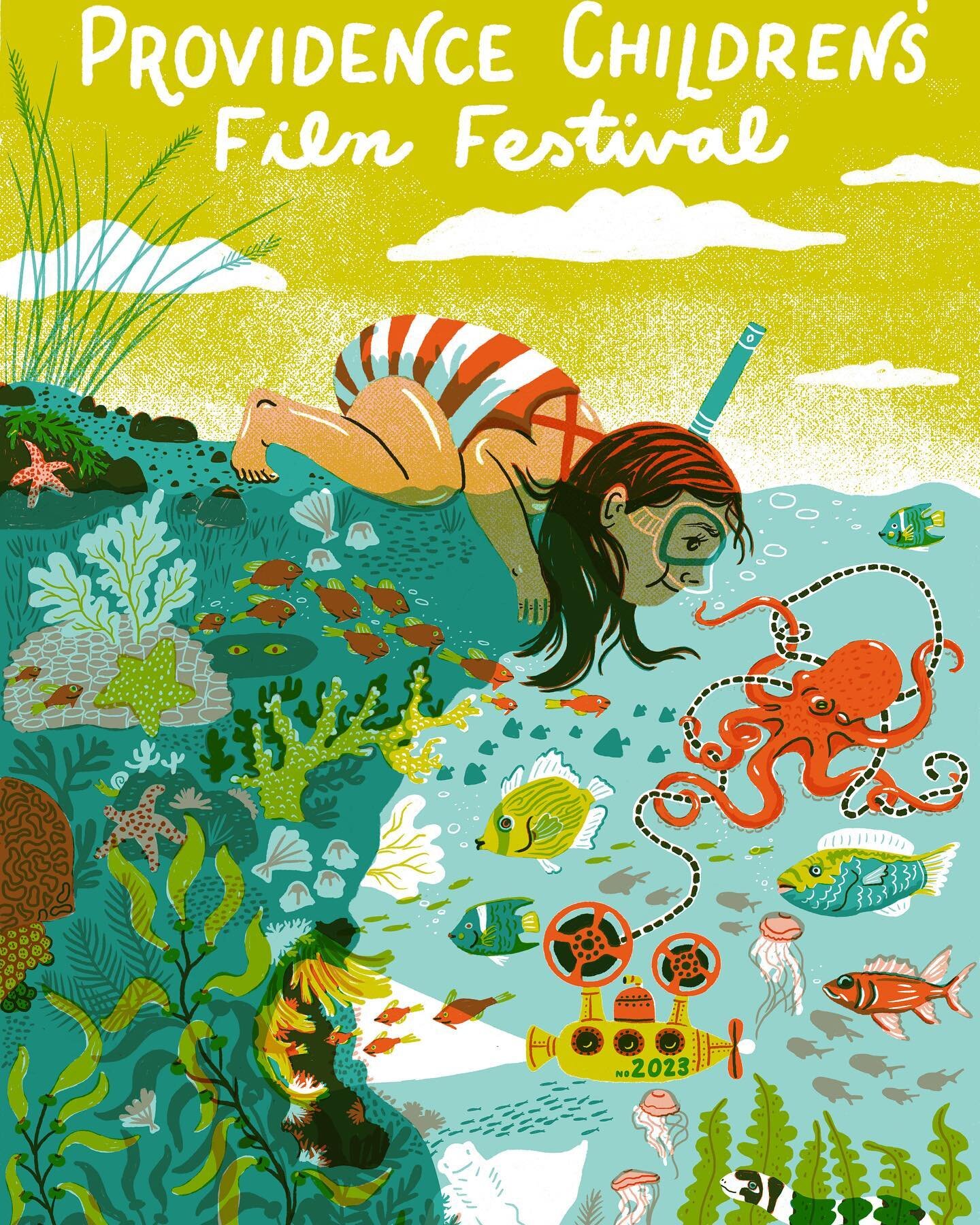 Tonight is opening night of the Providence Children&rsquo;s Film Festival! 🎉🎥 I had the pleasure of teaming up with @pvdfilmfestival and @mszim on this year&rsquo;s festival poster! I really wanted to capture the sense of discovery of the festival 