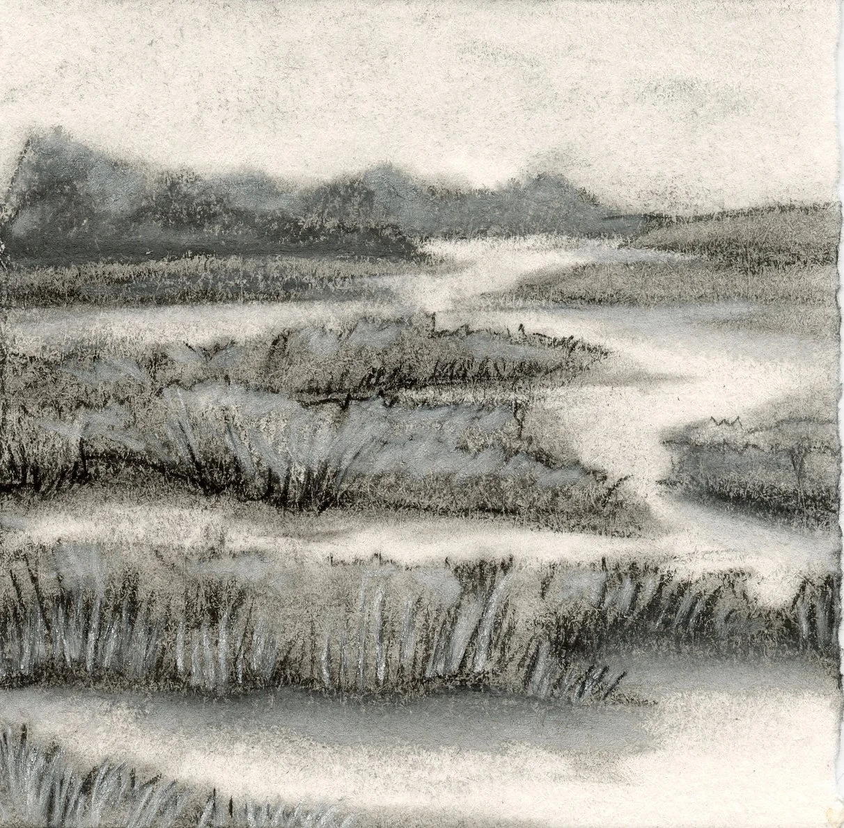 SOLD / Charcoal Waterscape no. 2, 2025