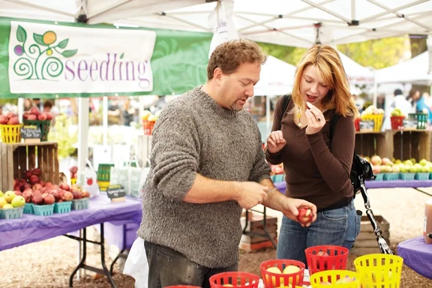 Peter and me (Devin) modelling for Crain's Business, photo courtesy of Crain's, photo by Lisa Predko