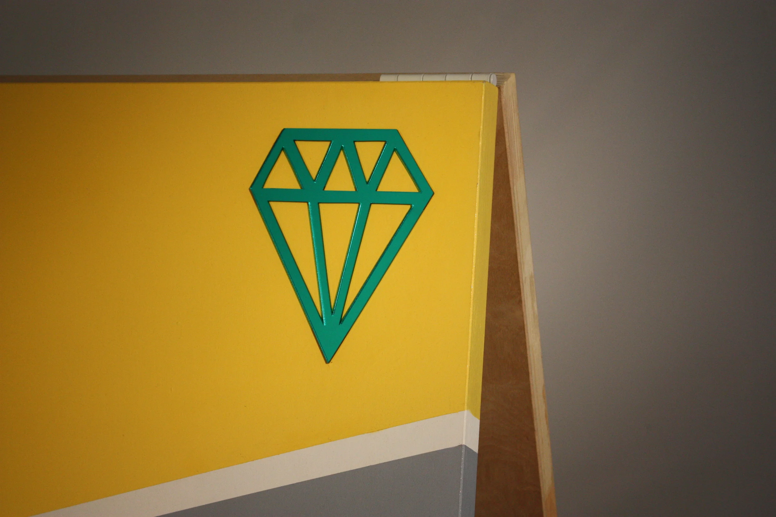 Untitled (Detail) Wood, paint and laser cut vinyl 24 x 15.7 inches 2011