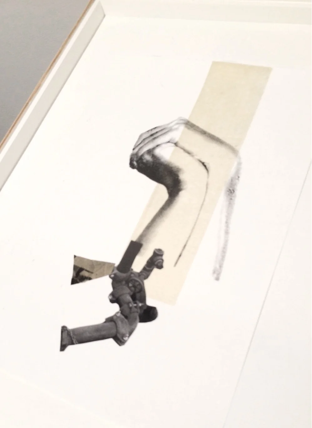 TOUCH (Variation III) Silkscreen,transfer and latex on paper 57 x 38 cm 2017