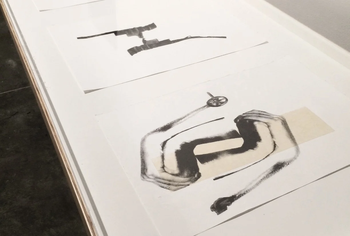 TOUCH series Silkscreen,transfer and latex on paper 57 x 38 cm (each) 2017