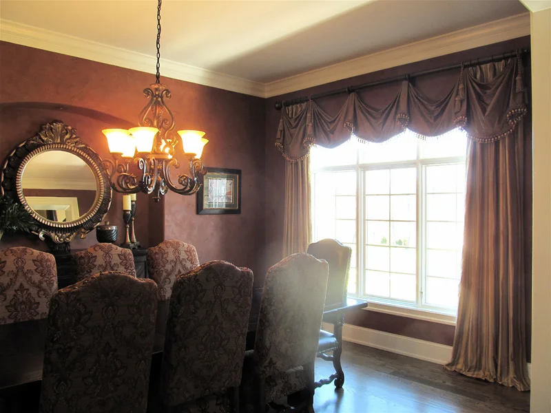 A luxurious sample of our custom drapery for a formal setting