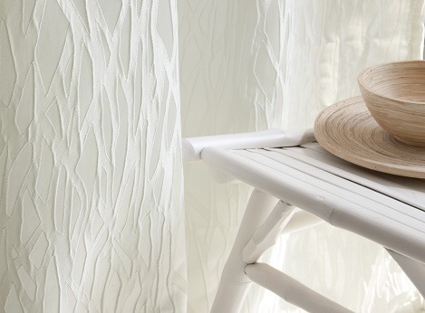 Elegant Modern White Drapery custom made by dePasquale Design