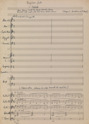 The Virgilian Suite, Original Manuscript