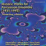 Historic Works for Percussion Ensemble Thomas Siwe & U of M Percussion Ensemble Equilibrium
