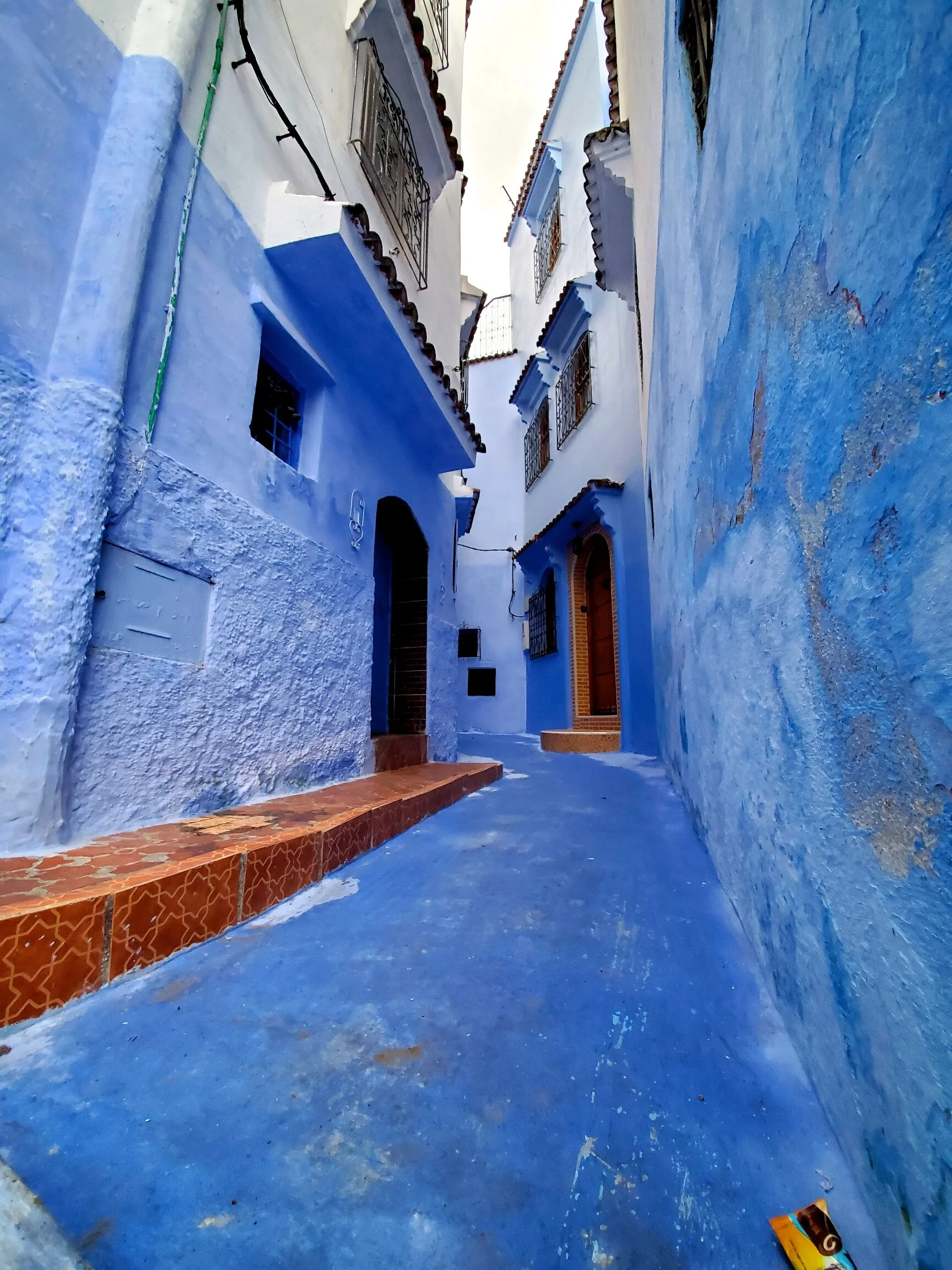 The narrow streets of Chefchaouen, Morocco