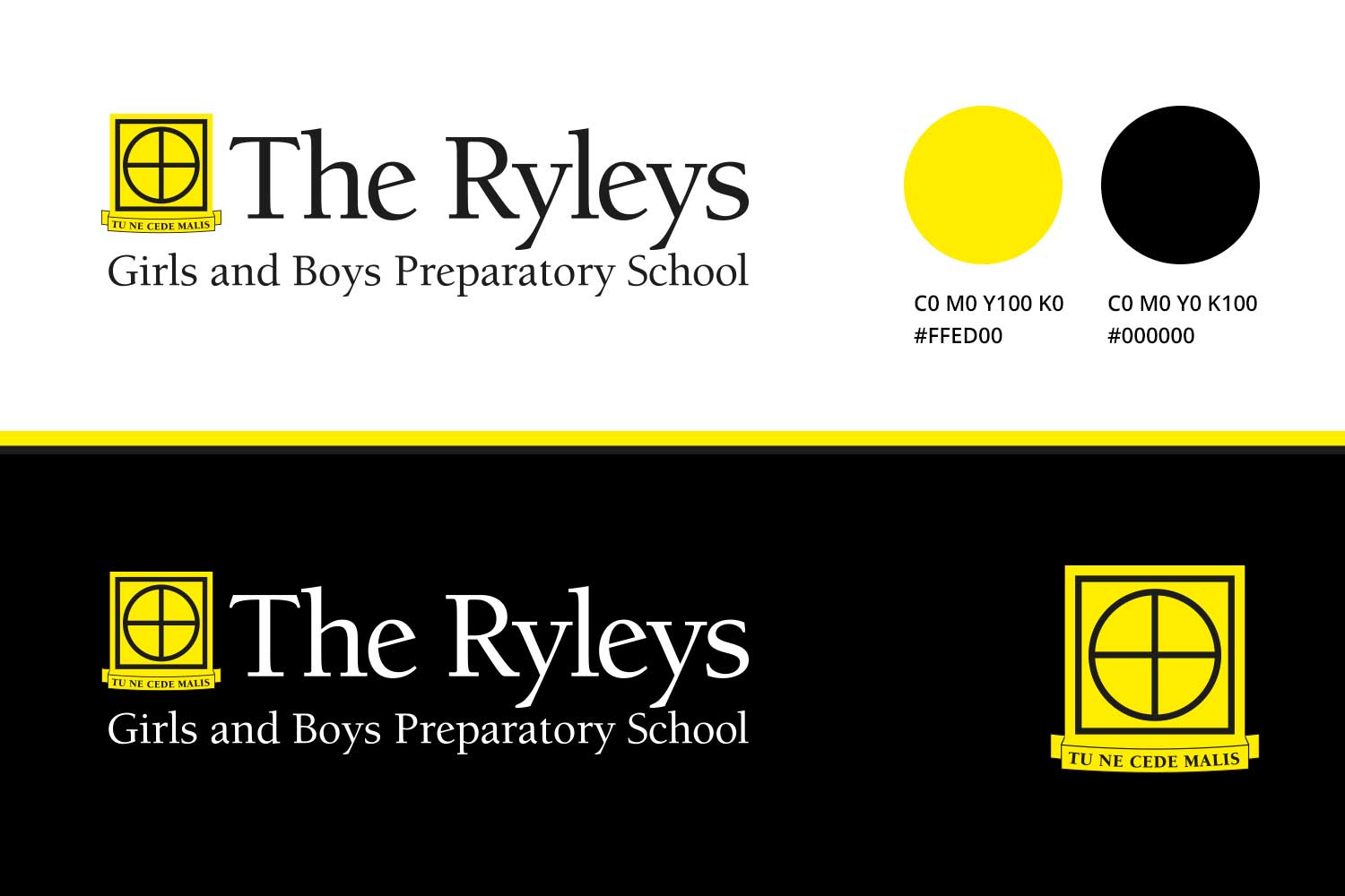 The new branding has a modern feel and incorporates the move to a mixed school