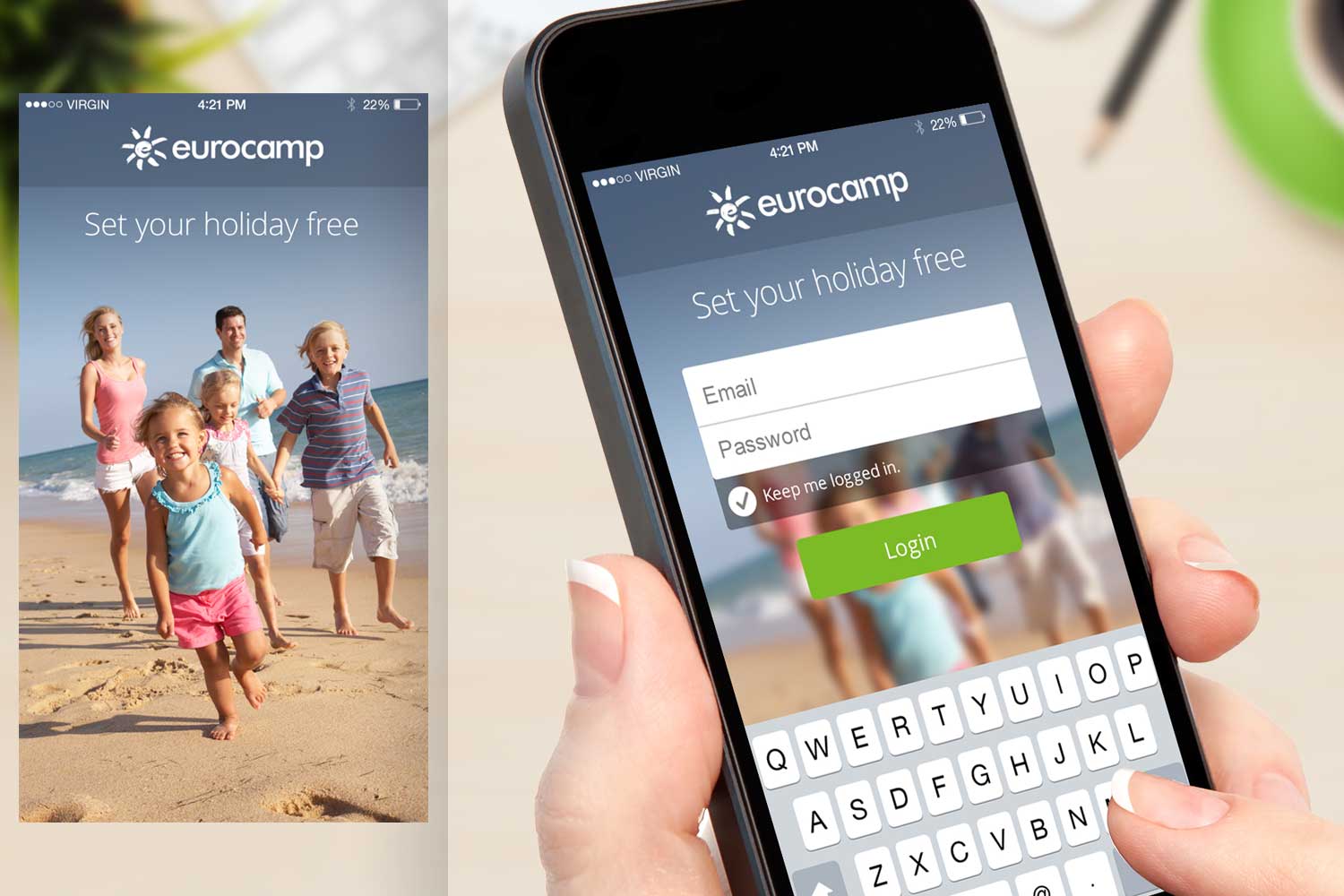 Customer logs into the app which enables a fully personalised experience. They also have the capability to organise multiple bookings.