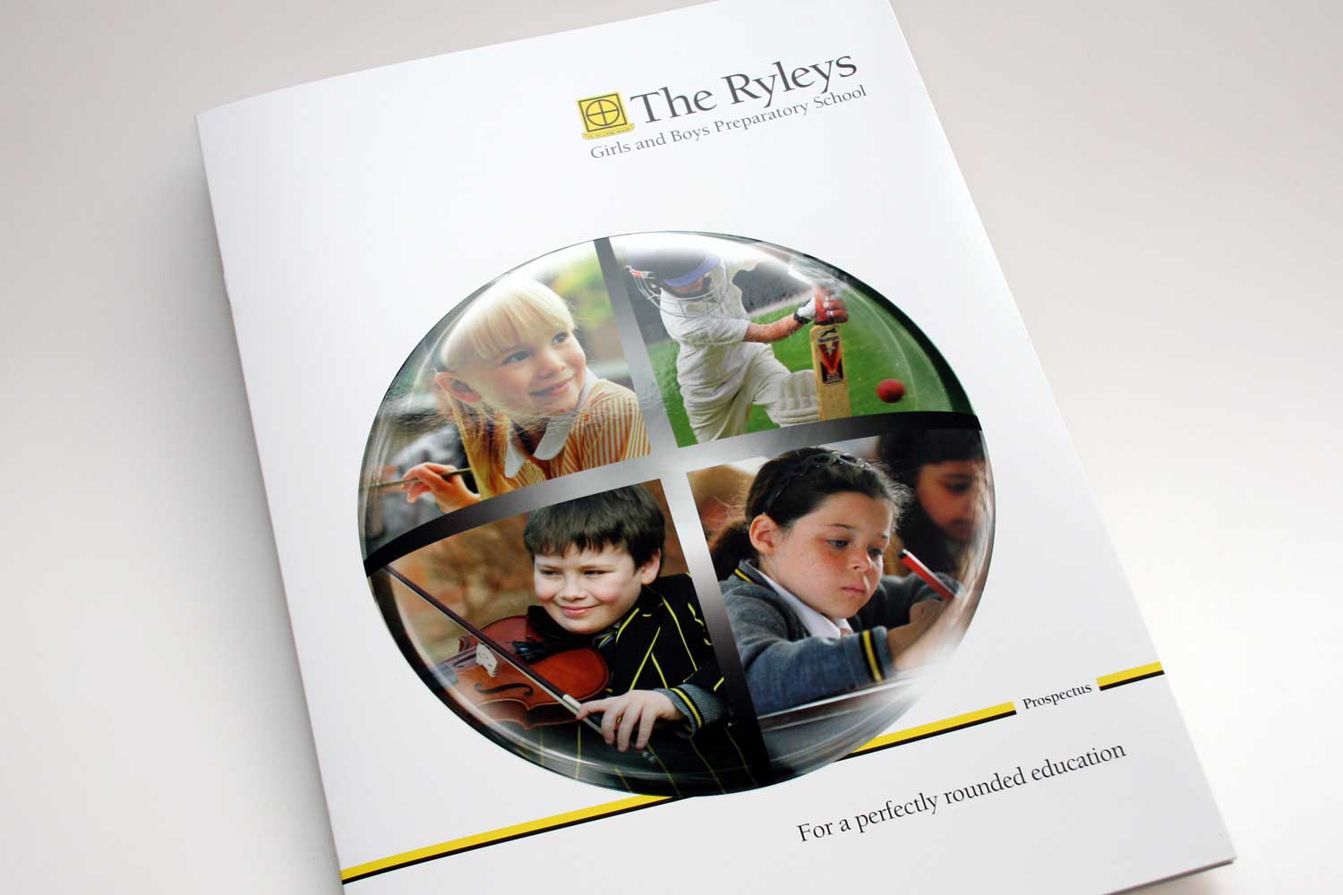 They Ryleys Preparatory School Prospectus - with embossing and spot UV coating on sphere