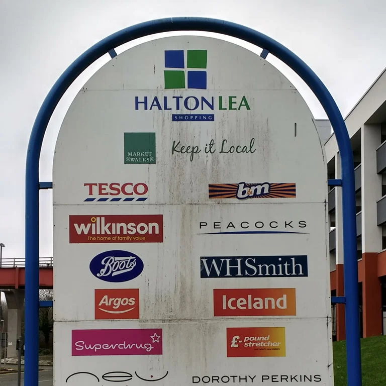 BEFORE: Halton Lea signage
