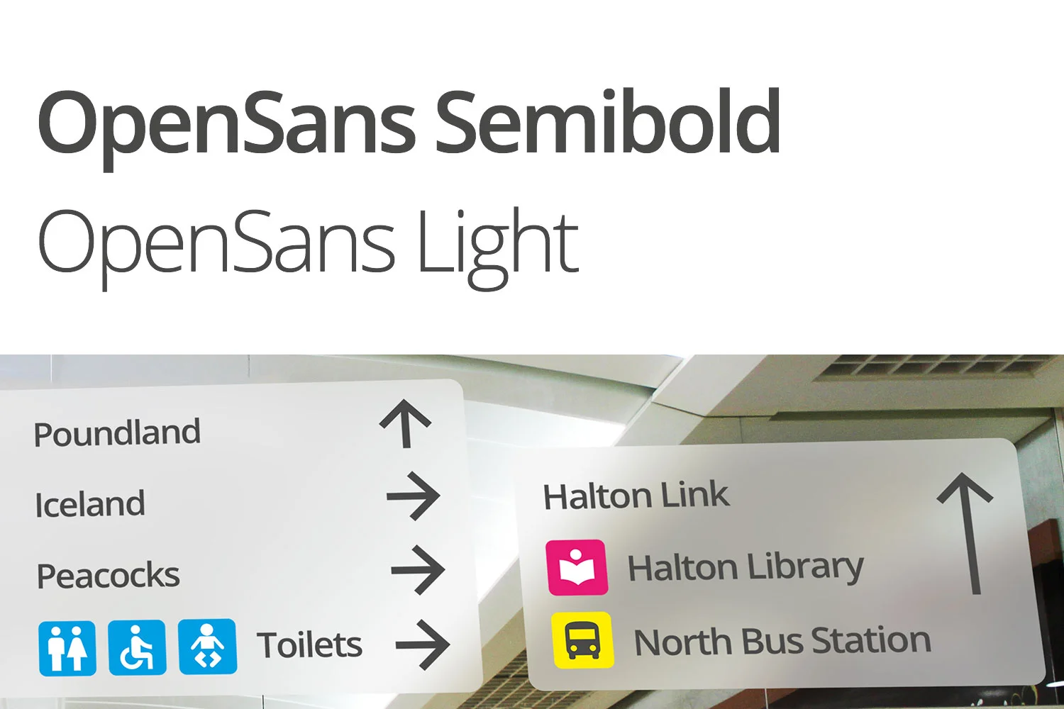 It was important the the typeface used was very clear and could go online also