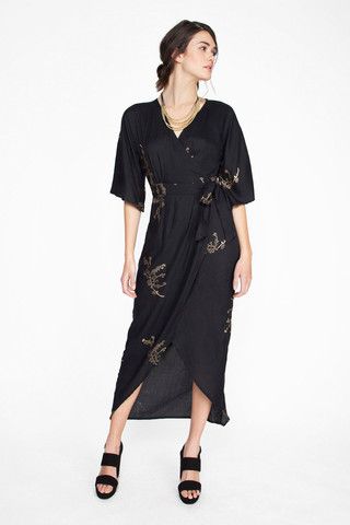 kimono wrap dress