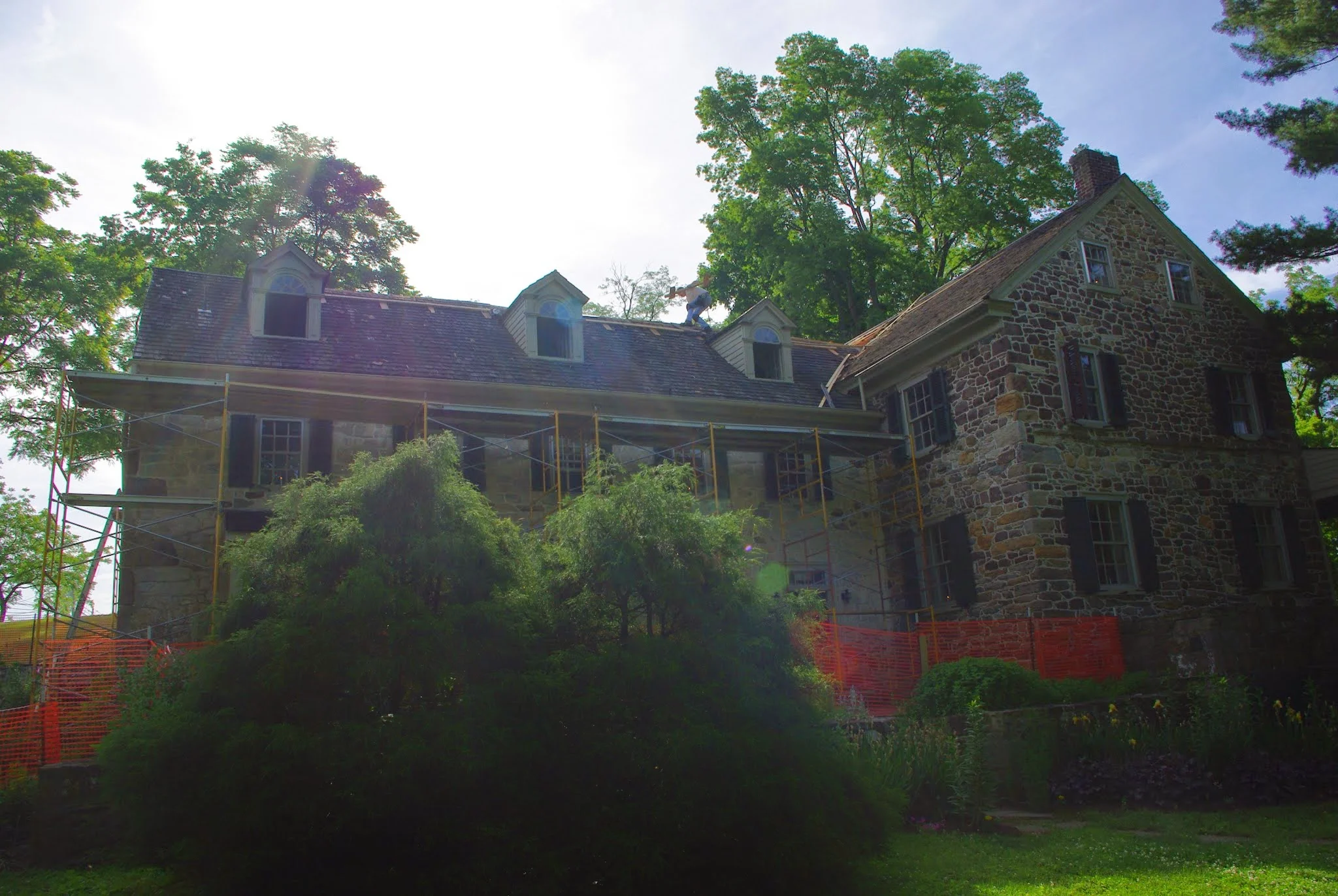 Historic Pool Forge During Exterior Renovation