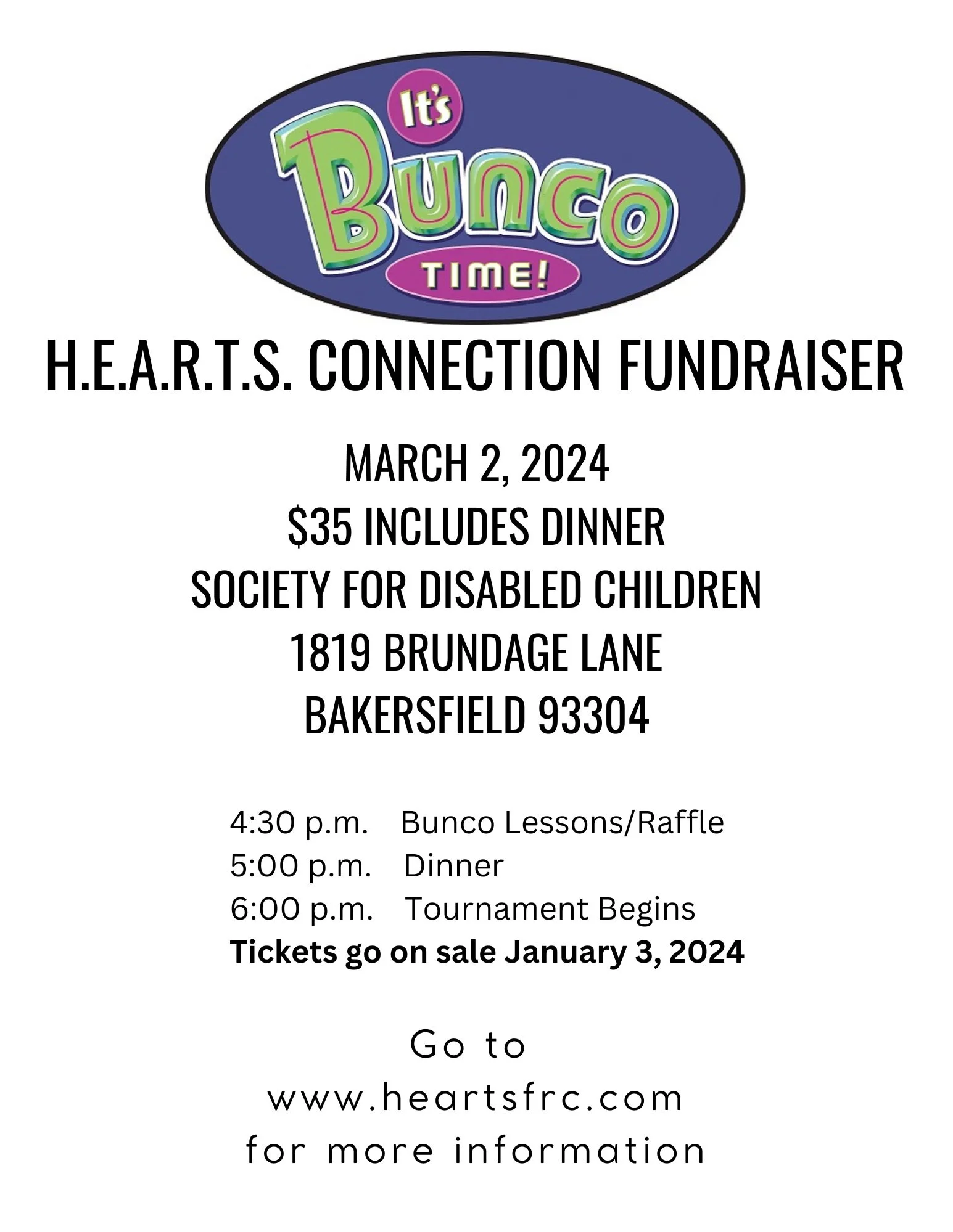 Bunco Tournament Fundraiser