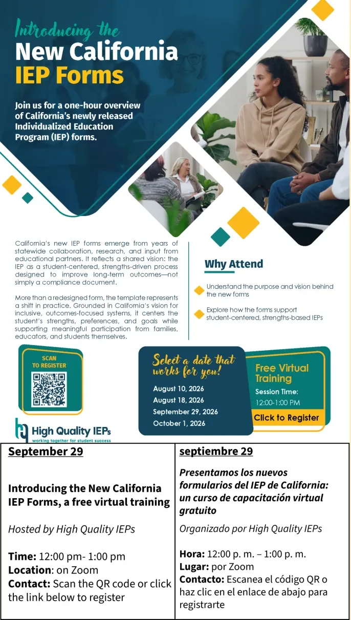 Introducing the New California IEP Forms