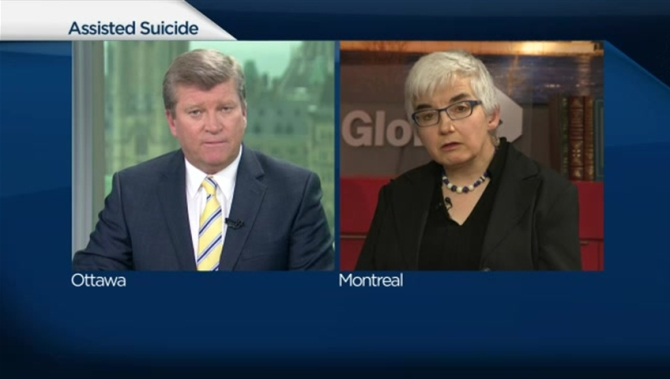 Catherine Ferrier being interviewed by Tom Clark