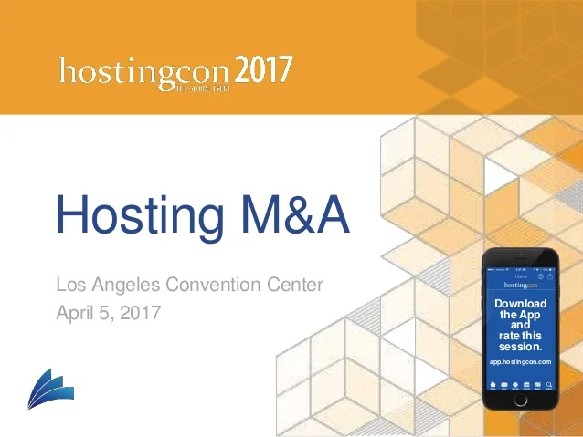 Hillary Stiff's HostingCon 2017 Valuation Slides