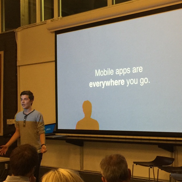 " Mobile apps are everywhere you go " - Jonathan Ortheden, AppUniverse pitching. 