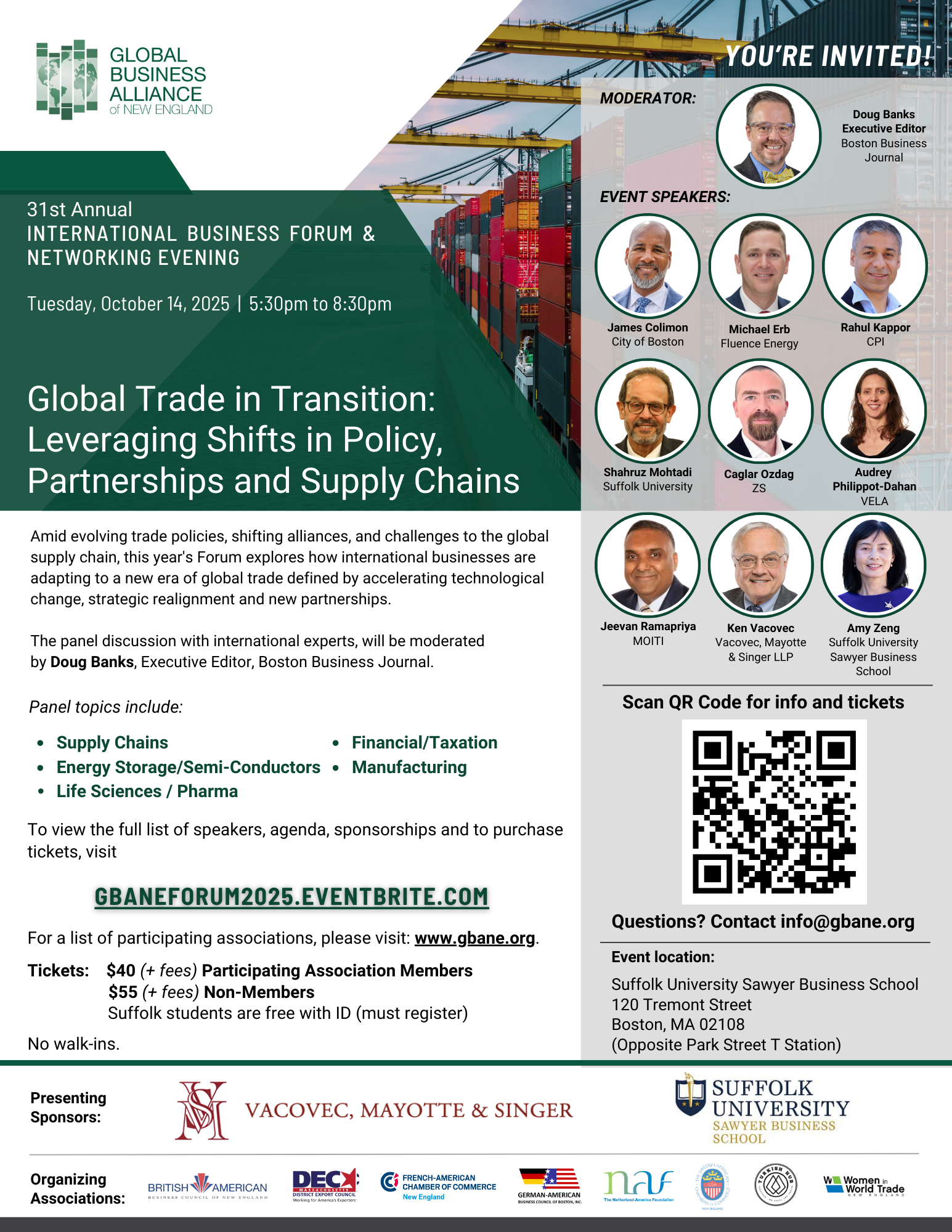 Join the NE International Business Association for an informative forum "Global Trade in Transition - Leveraging Shifts in Policy, Partnerships and Supply Chains"