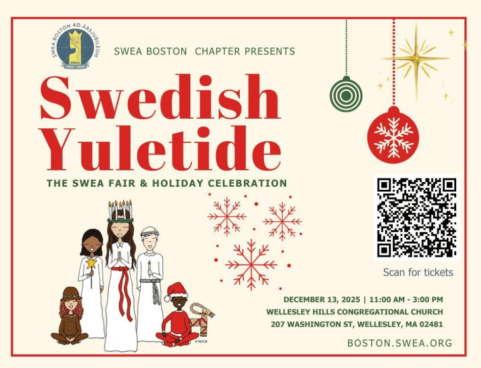 SWEA BOSTON INVITES YOU TO SWEDISH YULETID