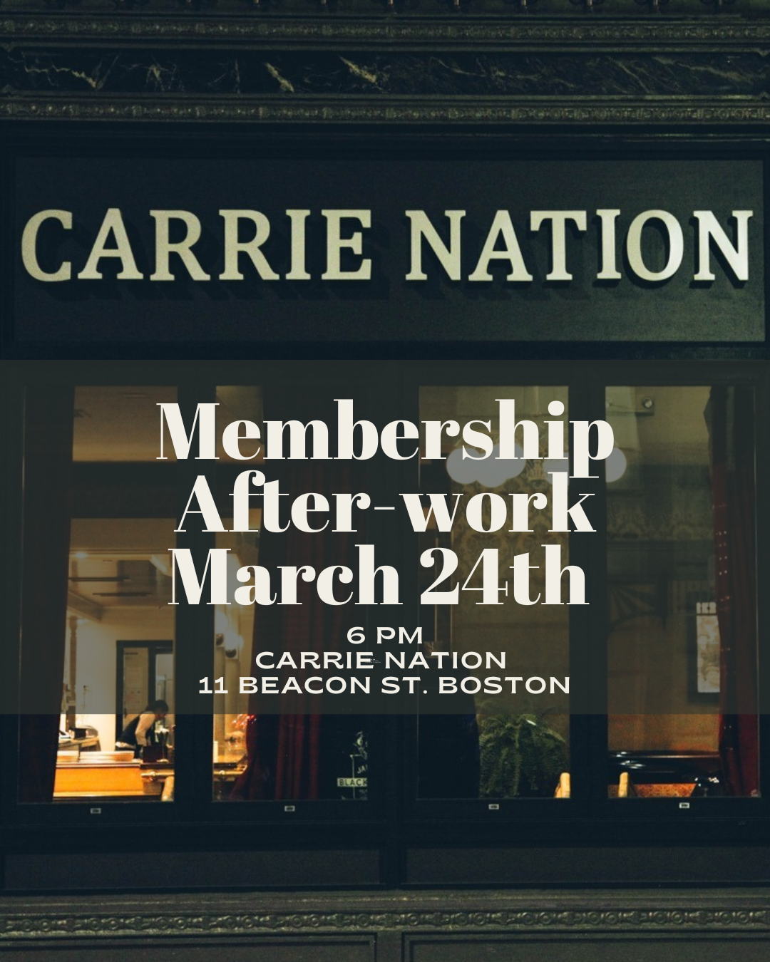 Membership After-Work at the Carrie Nation Cocktail Club