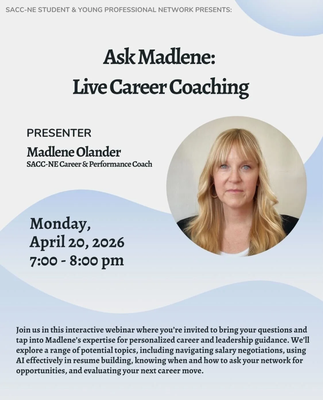 Ask Madlene: Live Career Coaching | S&amp;YP