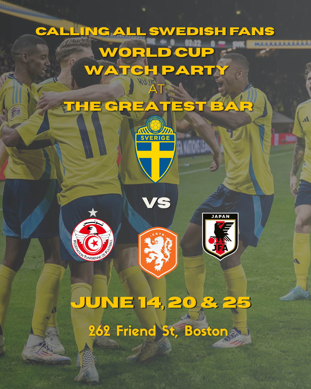 Watch Sweden's World Cup Games at The Greatest Bar!