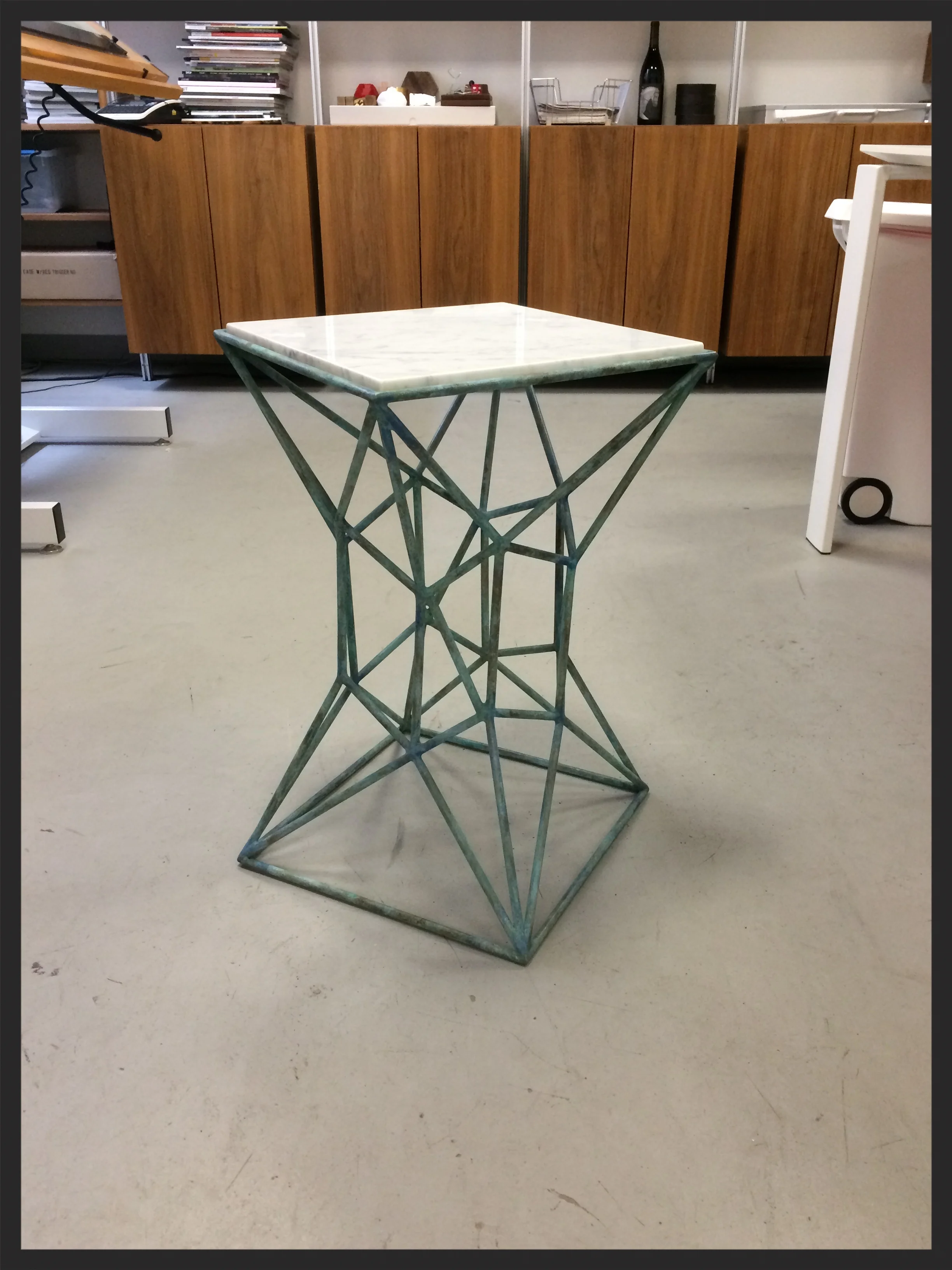 Completed patinad bronze piece. Courtesy of Matthew Shively design.