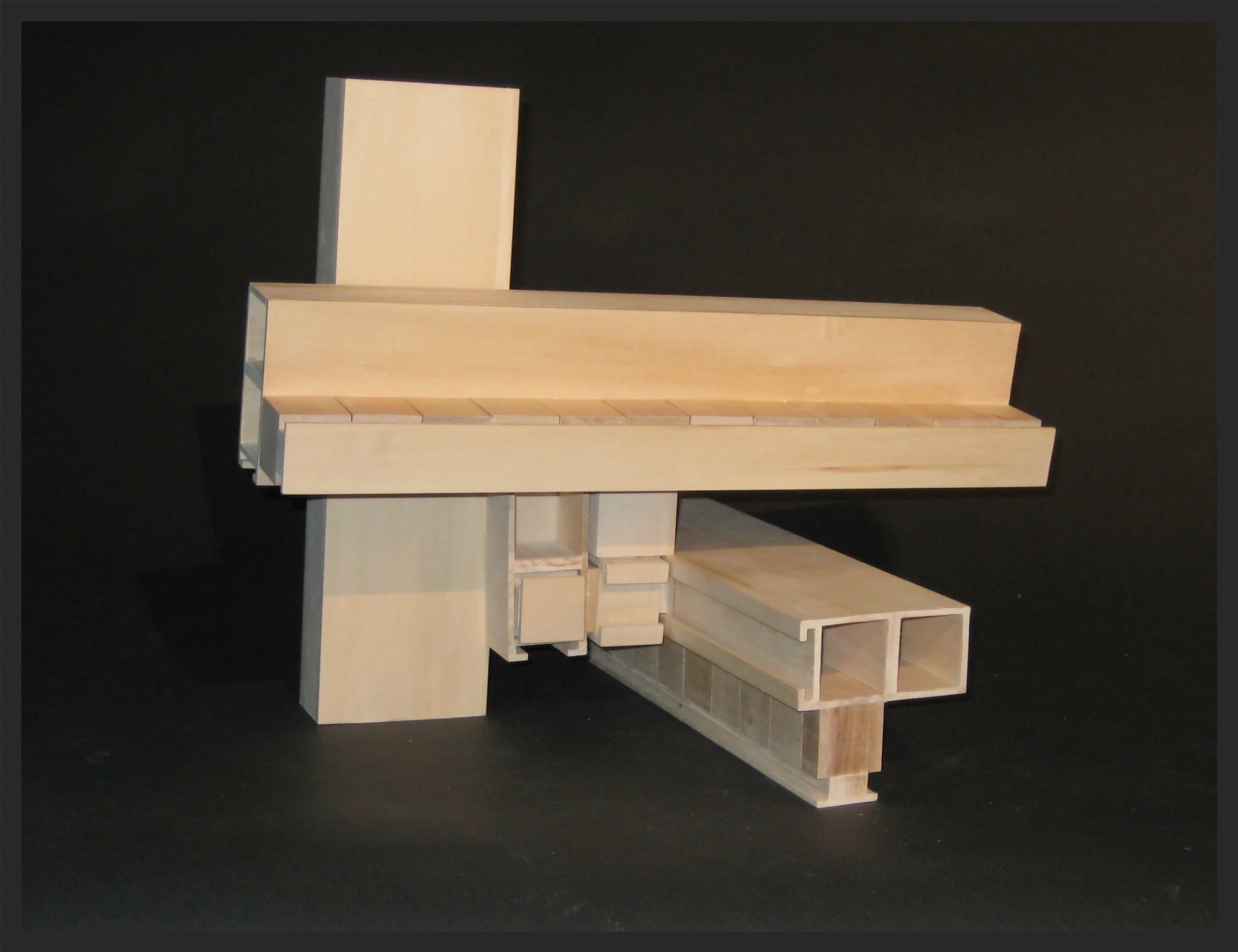Spatial Challenge: Design an extrusion that enables the configuration of a 3 axis joint, connecting beams of that same extrusion. A bit of a mind bender.