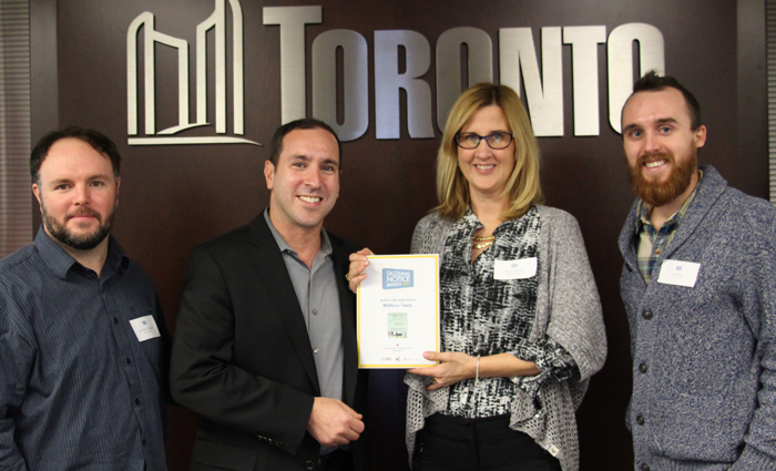Matthew Blackett (Spacing Magazine), Josh Matlow (Toronto City Councillor), Tracey Tiersma (Municipality of Thames Centre), Jay Wall (Design Partner)
