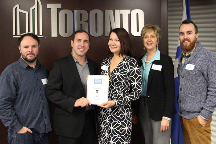 Matthew Blackett (Spacing Magazine), Josh Matlow (Toronto City Councillor), Alice Sabourin (Senior Project Manager, Tourism and Culture Division, City of Hamilton), Patti Tombs (Manager, Cultural Planning and Marketing, City of Hamilton), Jay Wall (Design Partner)